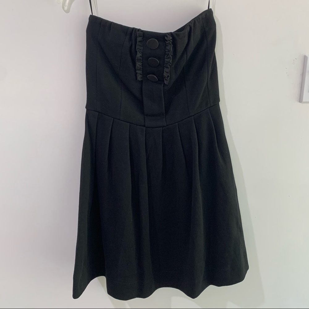 Black strapless dress